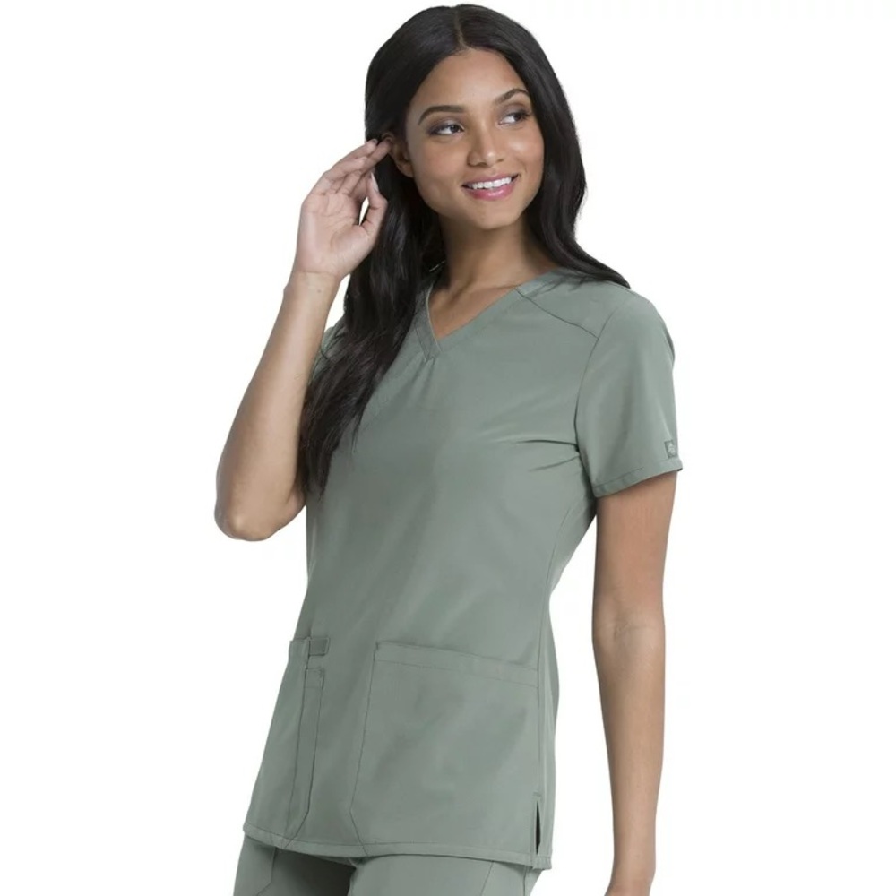 Dickies EDS Olive Green Scrub Top